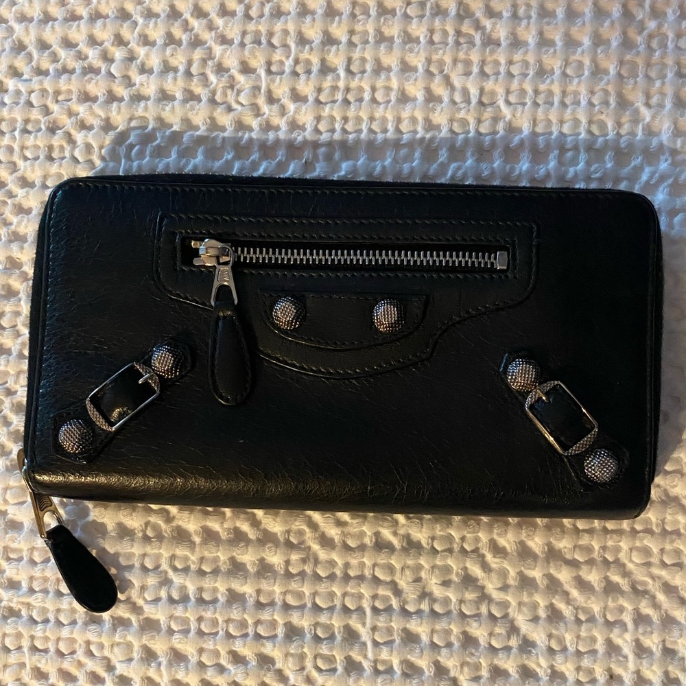 Balenciaga Black Leather Wallet